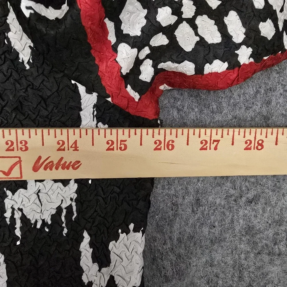 Chico's Travelers Jacket Womens 4 (20) Black Reversible Crushed Patchwork Cardi - Picture 8 of 10